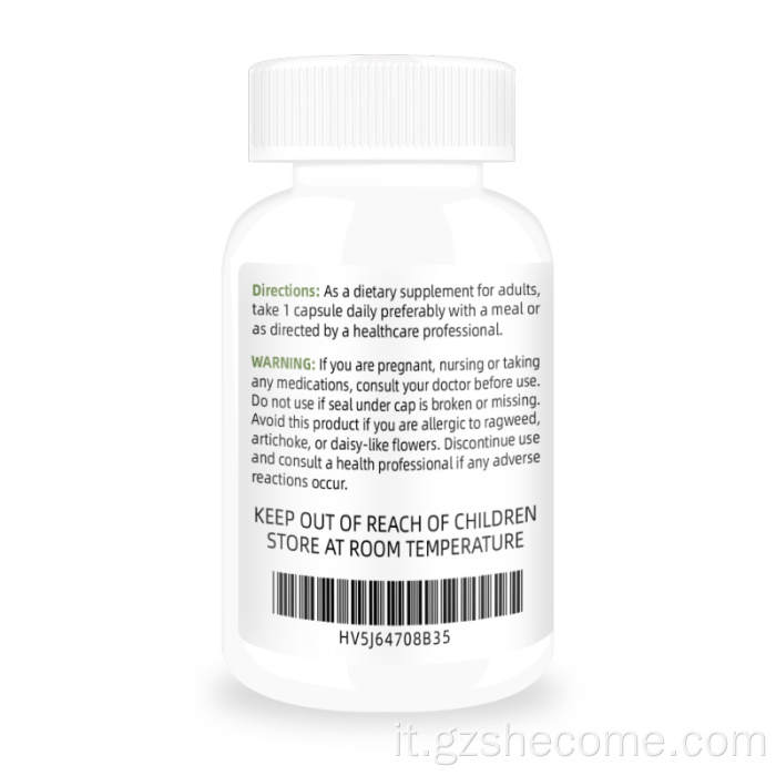 Capsula di disintossicazione del fegato di supporto per la salute del cardo latte